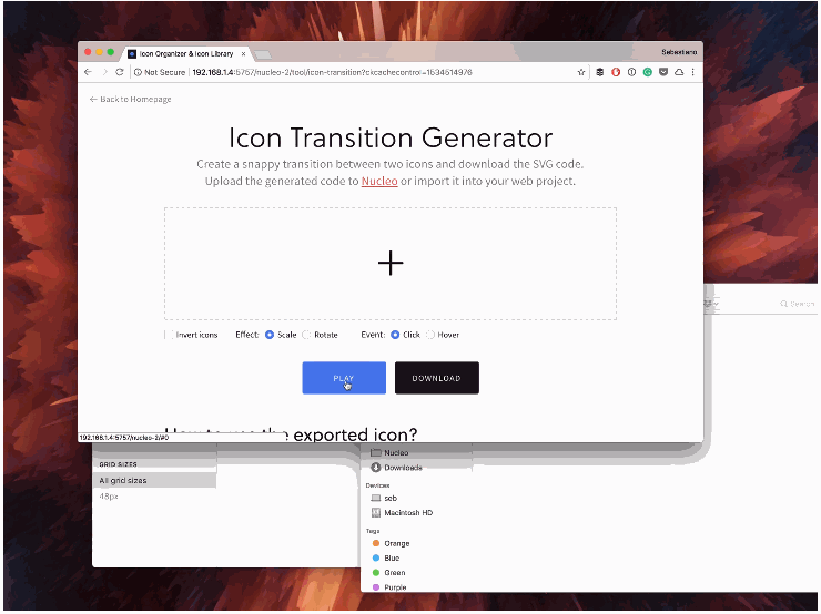 Icon Transition Generator