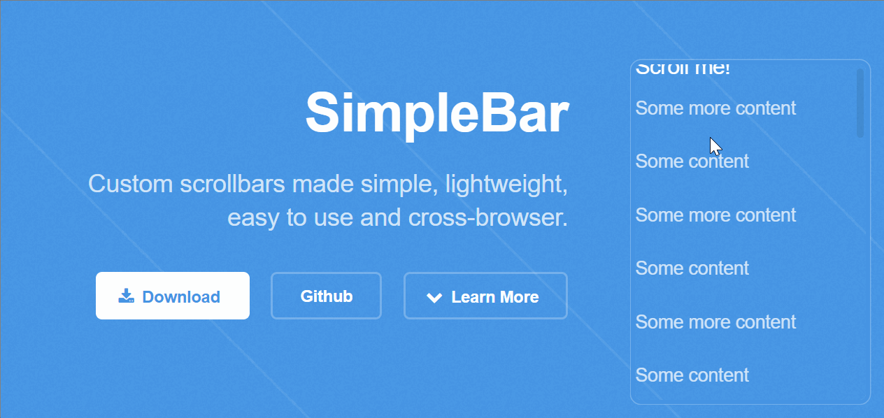 Simplebar - a custom scrollbar